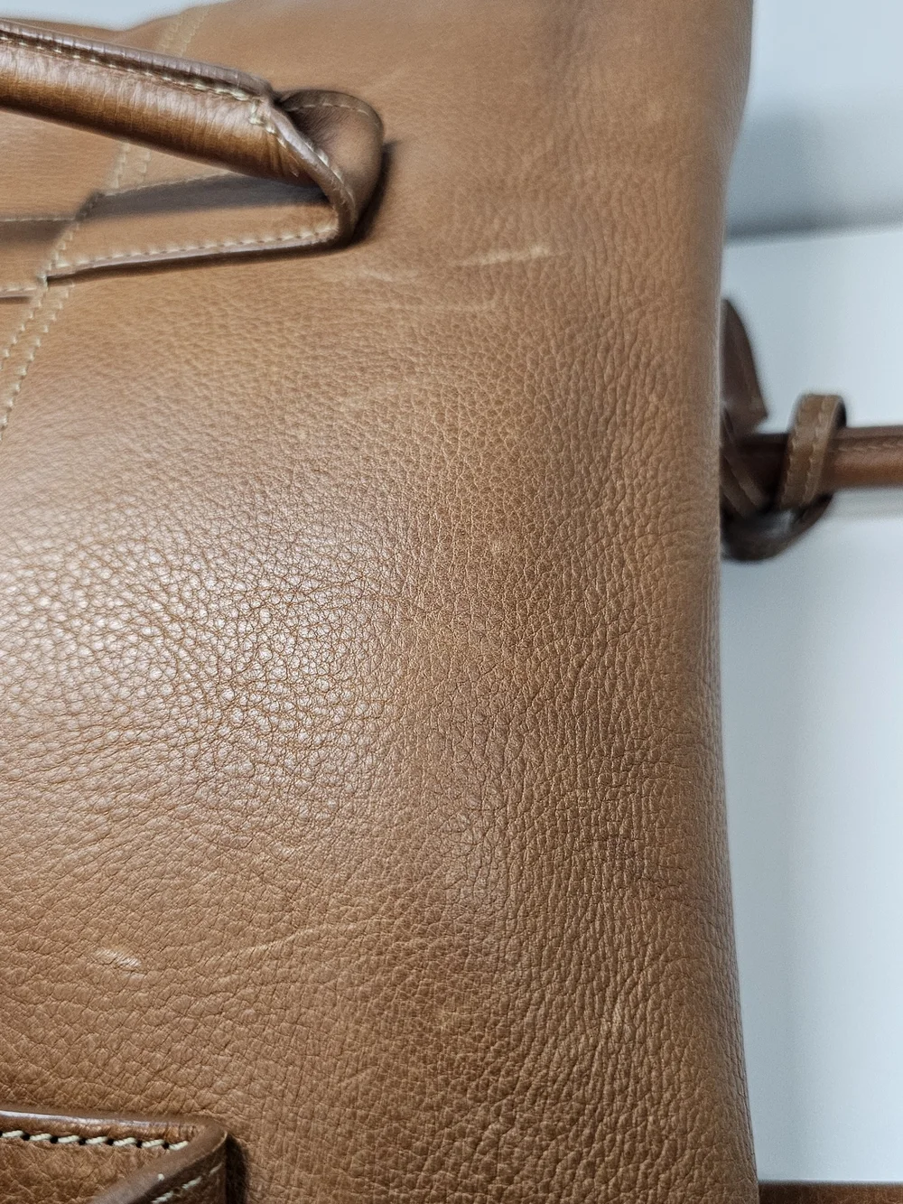 Mulberry Brown Leather Duffel Bag with Gold Hardware